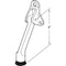 Prime-Line Door Holder, 4 in. Reach, Zinc Diecast, Chrome Plated, Black Rubber Foot (Single Pack) 658-1003 - alternate 2